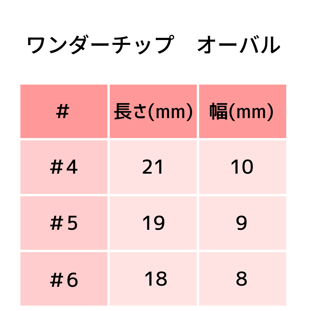 ワンダーチップ オーバル 200P #4 クリア